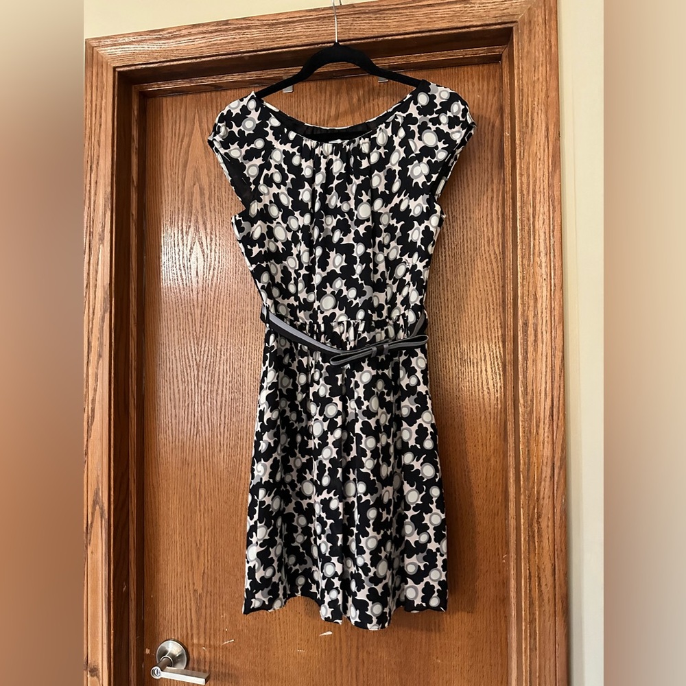 Milly print dress with belt